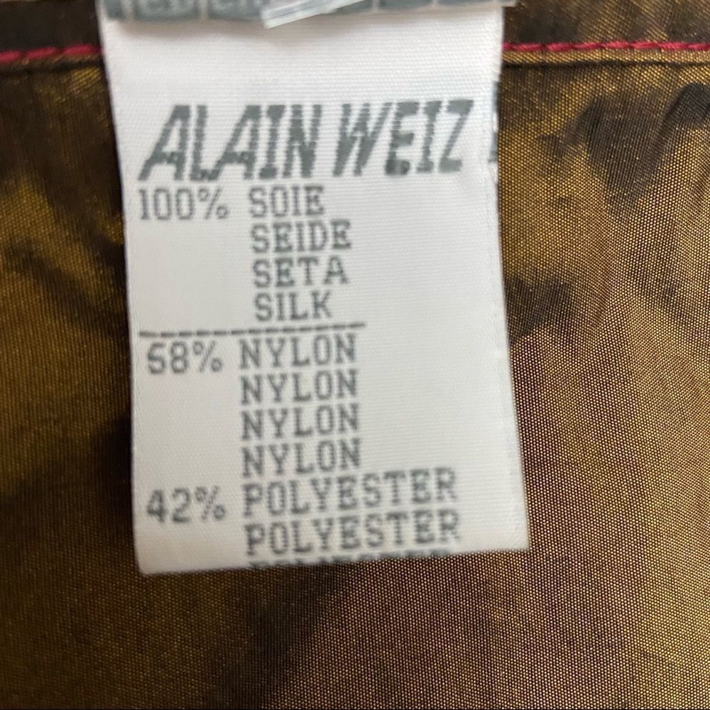 Alain Weiz Sheer Front Silk Button Down Tunic - image 6